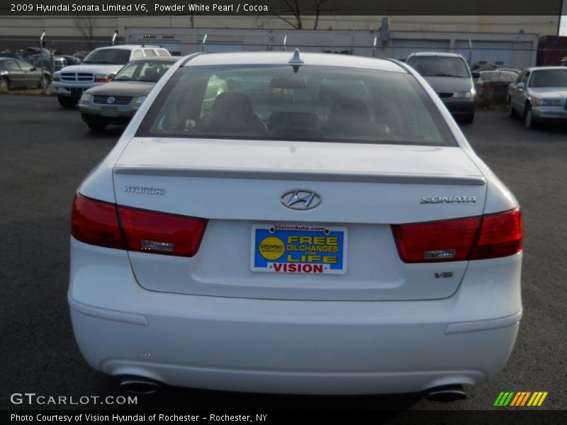 Powder White Pearl / Cocoa 2009 Hyundai Sonata Limited V6