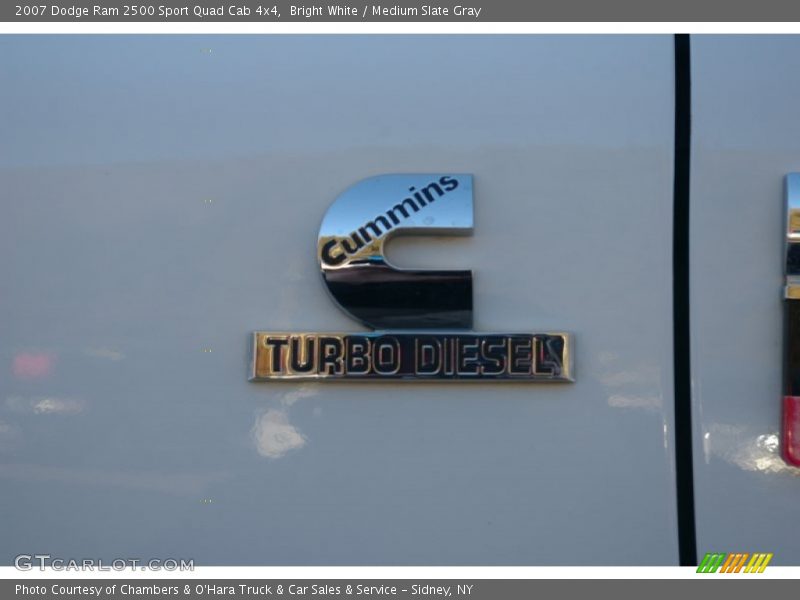 Bright White / Medium Slate Gray 2007 Dodge Ram 2500 Sport Quad Cab 4x4
