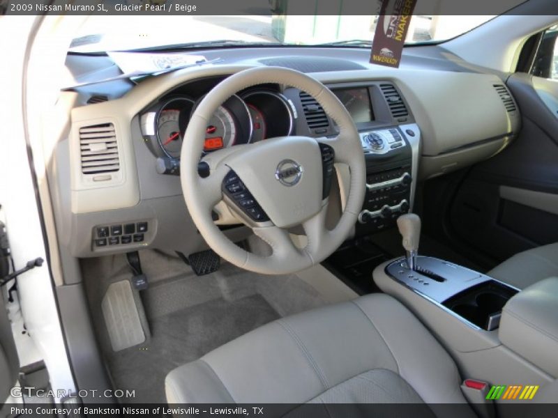 Glacier Pearl / Beige 2009 Nissan Murano SL