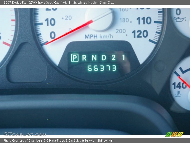 Bright White / Medium Slate Gray 2007 Dodge Ram 2500 Sport Quad Cab 4x4