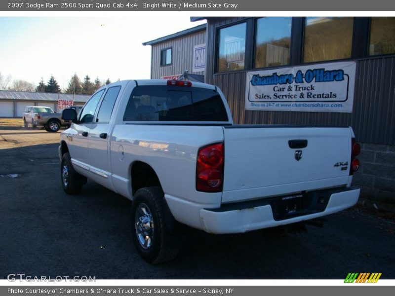 Bright White / Medium Slate Gray 2007 Dodge Ram 2500 Sport Quad Cab 4x4