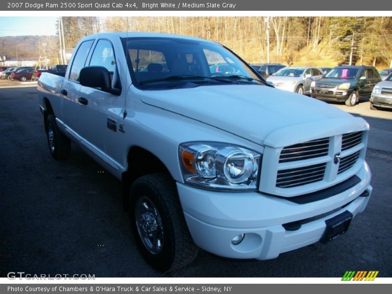 Bright White / Medium Slate Gray 2007 Dodge Ram 2500 Sport Quad Cab 4x4