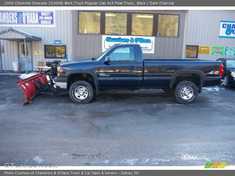 Black / Dark Charcoal 2006 Chevrolet Silverado 2500HD Work Truck Regular Cab 4x4 Plow Truck