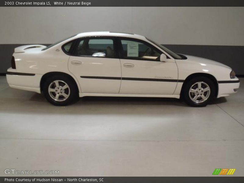 White / Neutral Beige 2003 Chevrolet Impala LS