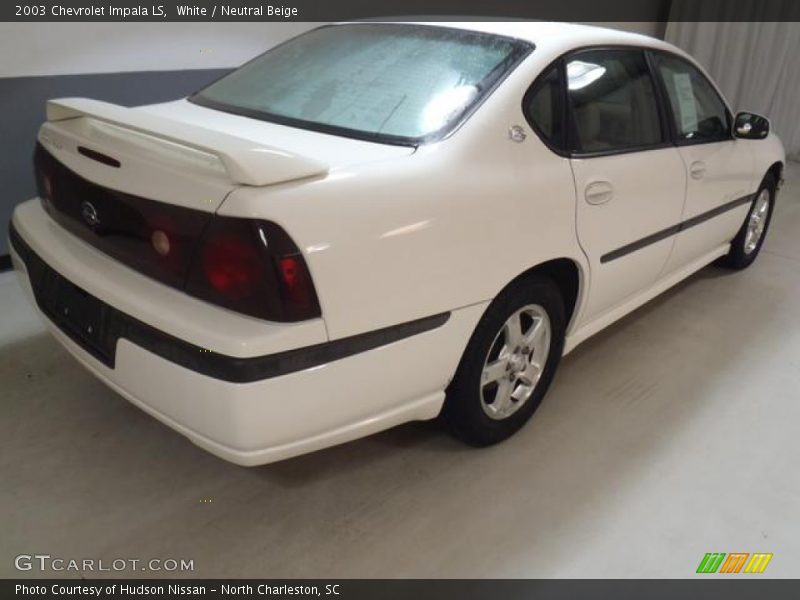 White / Neutral Beige 2003 Chevrolet Impala LS