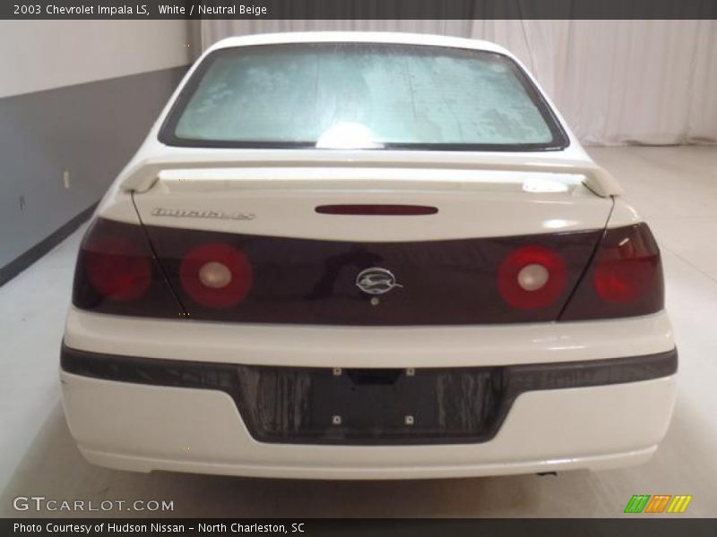 White / Neutral Beige 2003 Chevrolet Impala LS