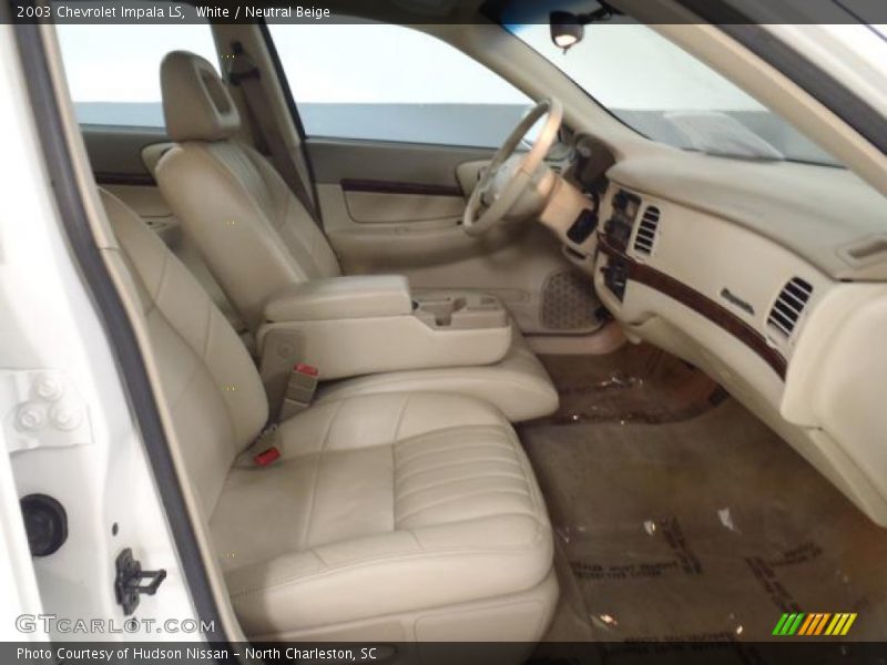 White / Neutral Beige 2003 Chevrolet Impala LS