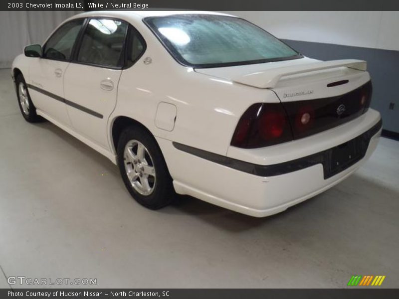 White / Neutral Beige 2003 Chevrolet Impala LS