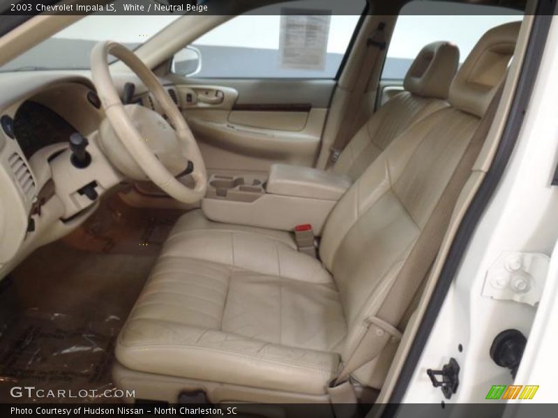 White / Neutral Beige 2003 Chevrolet Impala LS