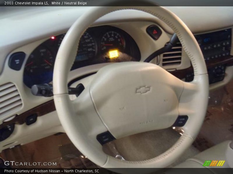 White / Neutral Beige 2003 Chevrolet Impala LS