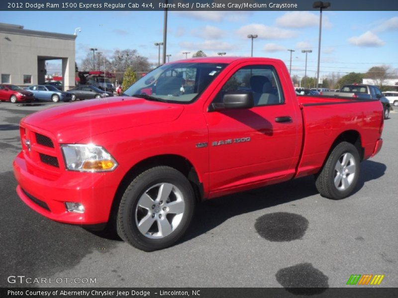 Flame Red / Dark Slate Gray/Medium Graystone 2012 Dodge Ram 1500 Express Regular Cab 4x4