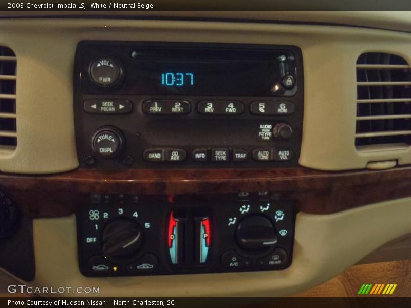 White / Neutral Beige 2003 Chevrolet Impala LS