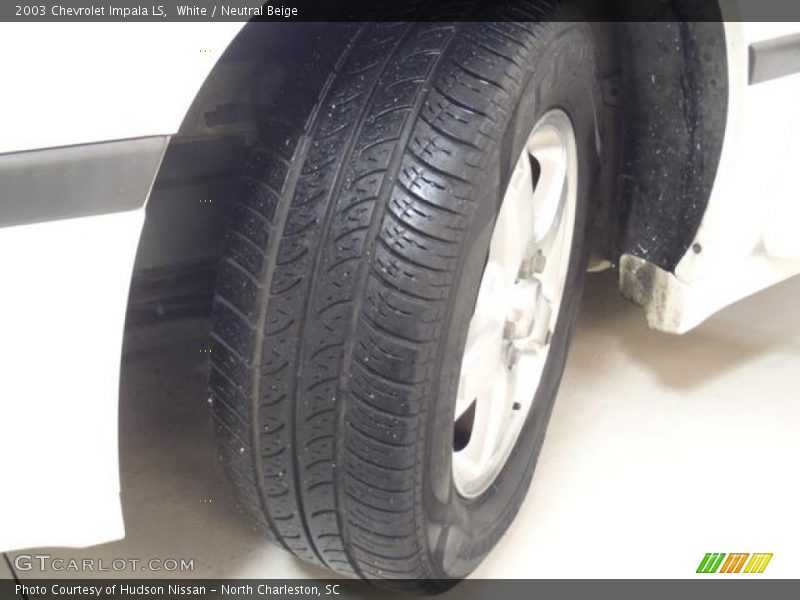 White / Neutral Beige 2003 Chevrolet Impala LS