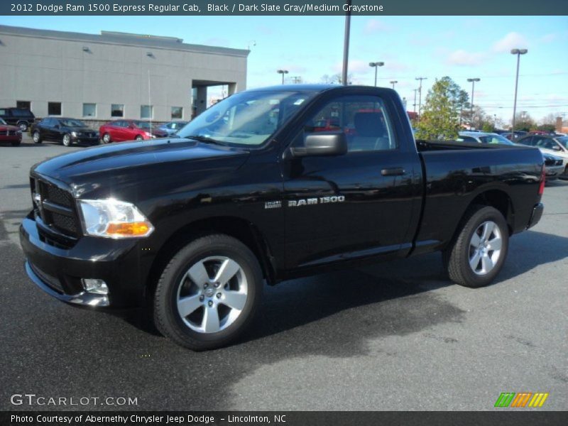 Black / Dark Slate Gray/Medium Graystone 2012 Dodge Ram 1500 Express Regular Cab