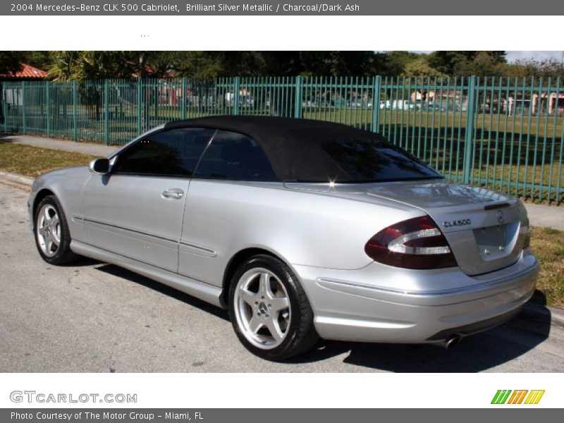 Brilliant Silver Metallic / Charcoal/Dark Ash 2004 Mercedes-Benz CLK 500 Cabriolet