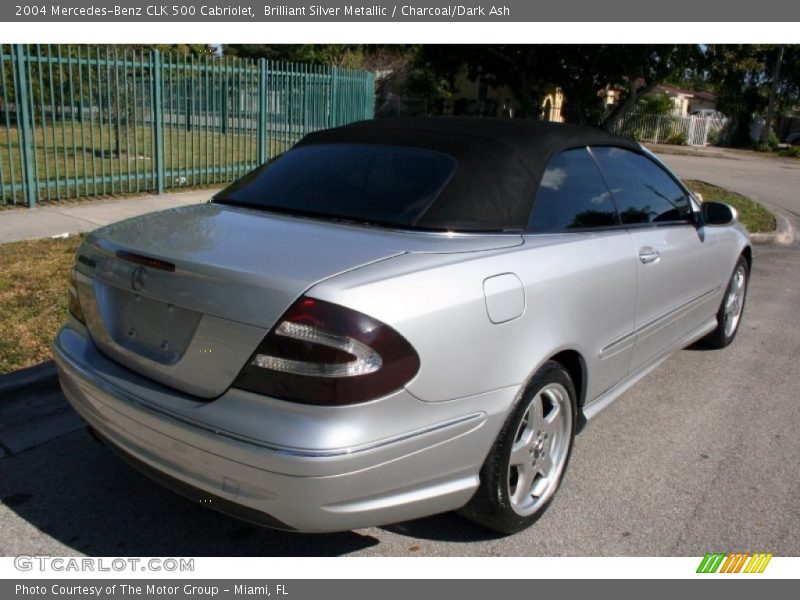 Brilliant Silver Metallic / Charcoal/Dark Ash 2004 Mercedes-Benz CLK 500 Cabriolet