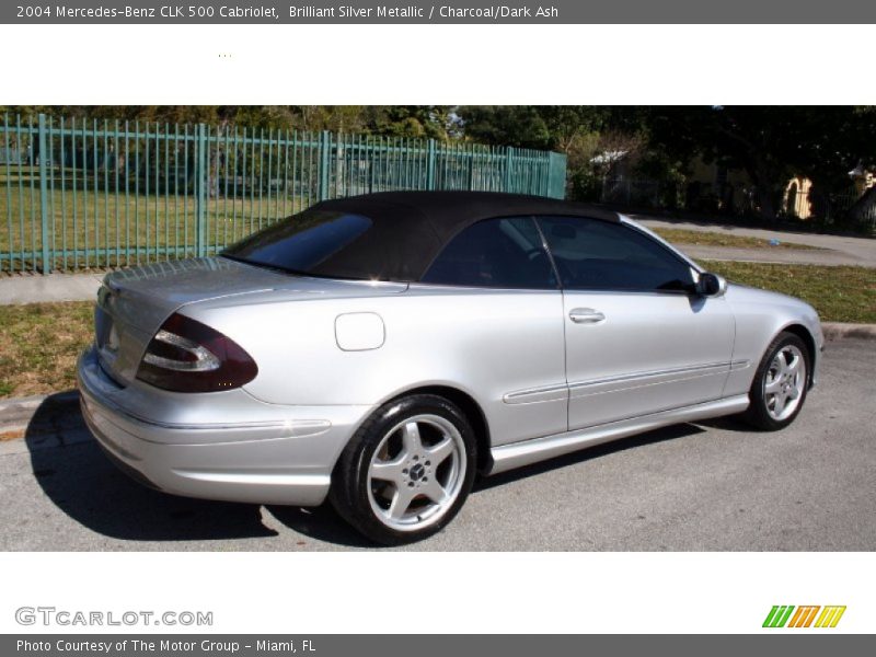 Brilliant Silver Metallic / Charcoal/Dark Ash 2004 Mercedes-Benz CLK 500 Cabriolet