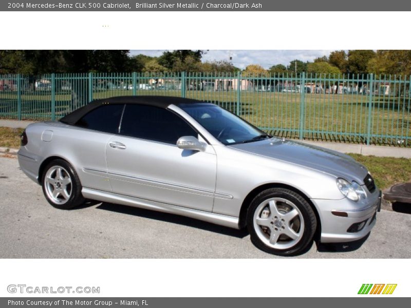 Brilliant Silver Metallic / Charcoal/Dark Ash 2004 Mercedes-Benz CLK 500 Cabriolet