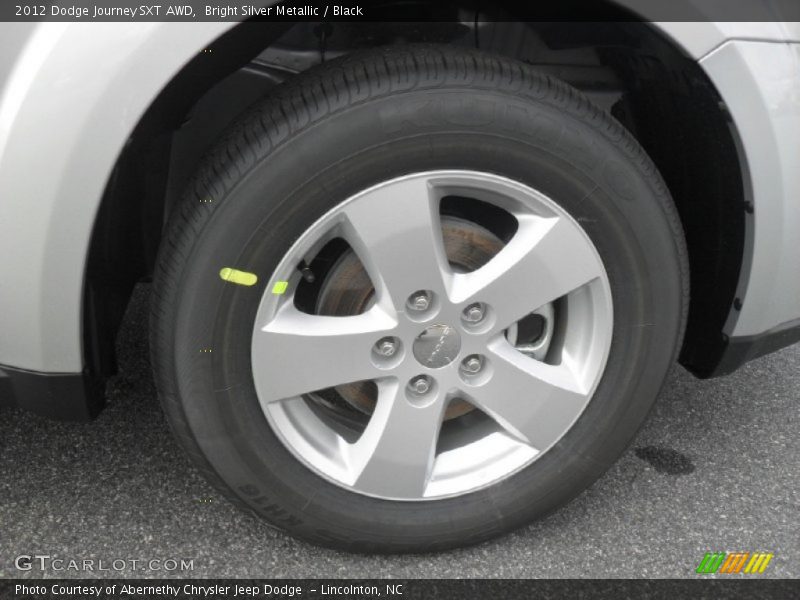 Bright Silver Metallic / Black 2012 Dodge Journey SXT AWD