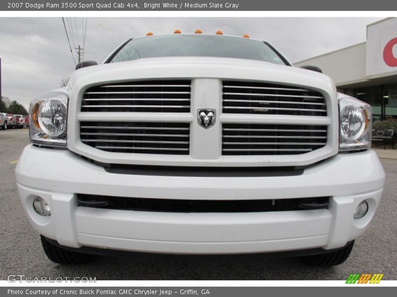 Bright White / Medium Slate Gray 2007 Dodge Ram 3500 Sport Quad Cab 4x4