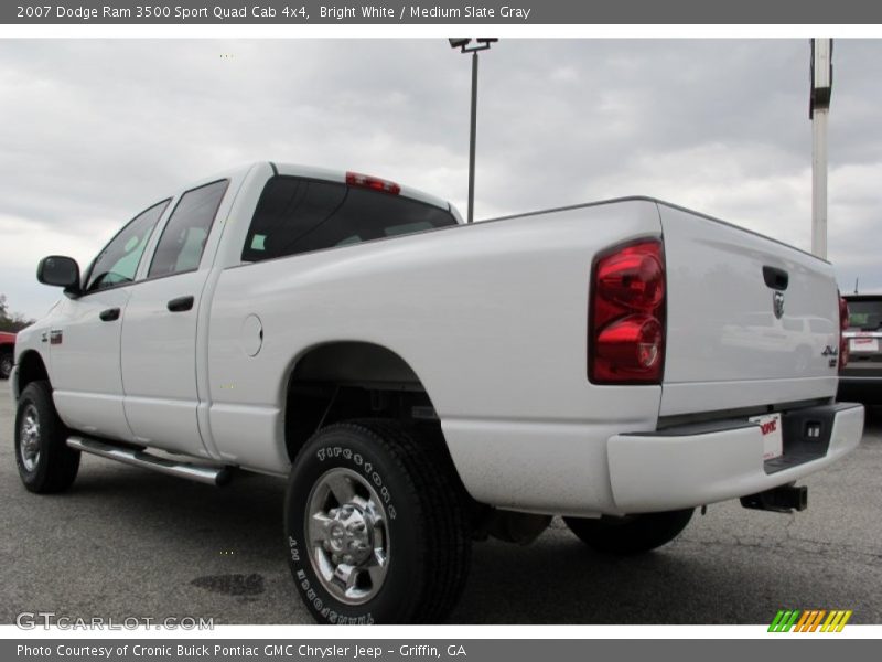 Bright White / Medium Slate Gray 2007 Dodge Ram 3500 Sport Quad Cab 4x4