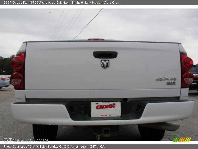 Bright White / Medium Slate Gray 2007 Dodge Ram 3500 Sport Quad Cab 4x4