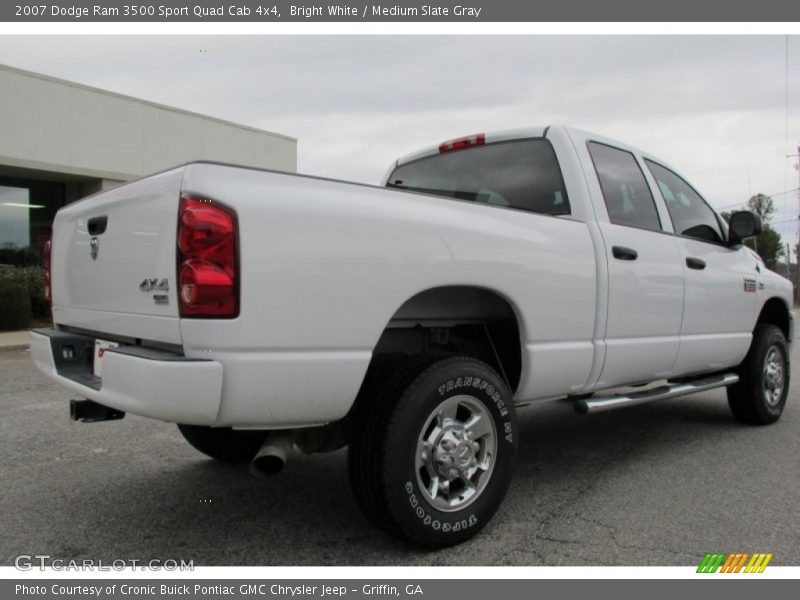 Bright White / Medium Slate Gray 2007 Dodge Ram 3500 Sport Quad Cab 4x4