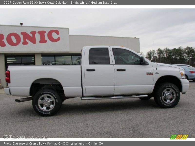 Bright White / Medium Slate Gray 2007 Dodge Ram 3500 Sport Quad Cab 4x4