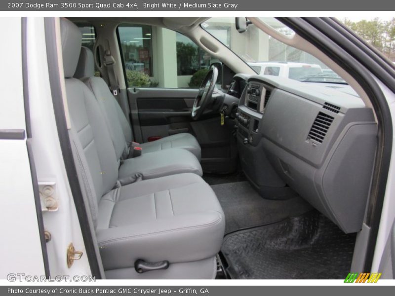 Bright White / Medium Slate Gray 2007 Dodge Ram 3500 Sport Quad Cab 4x4