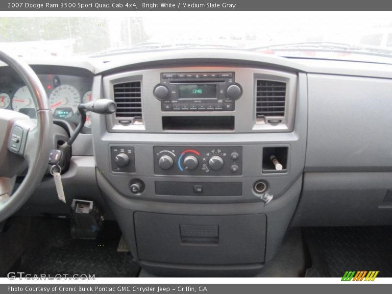 Bright White / Medium Slate Gray 2007 Dodge Ram 3500 Sport Quad Cab 4x4