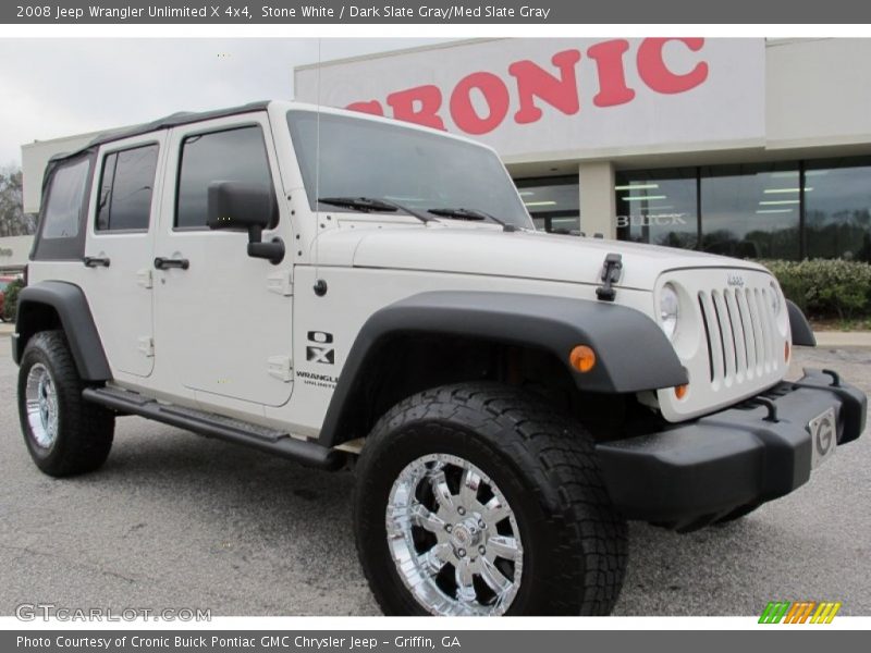 Stone White / Dark Slate Gray/Med Slate Gray 2008 Jeep Wrangler Unlimited X 4x4