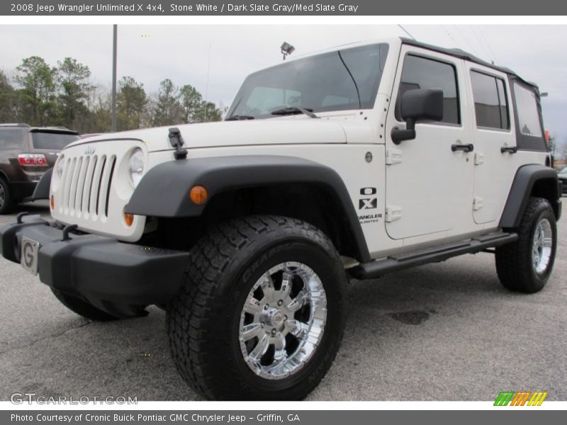 Stone White / Dark Slate Gray/Med Slate Gray 2008 Jeep Wrangler Unlimited X 4x4