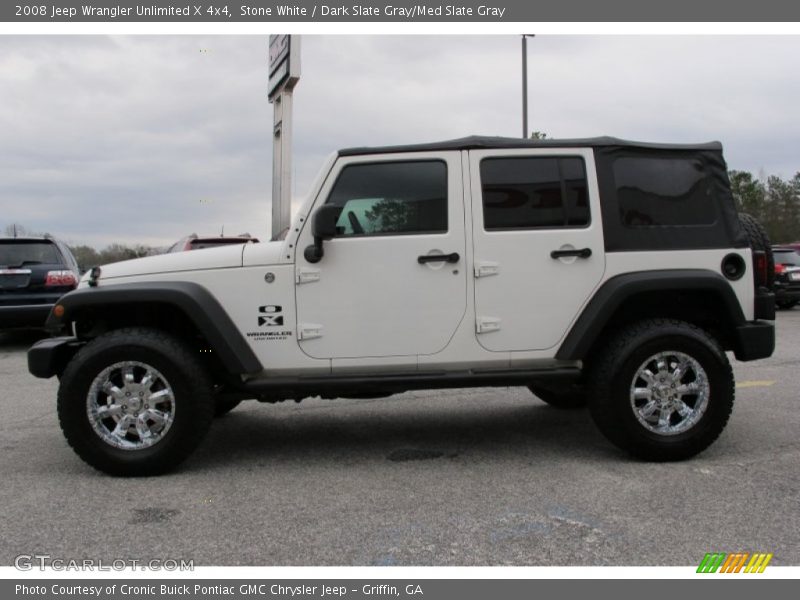 Stone White / Dark Slate Gray/Med Slate Gray 2008 Jeep Wrangler Unlimited X 4x4