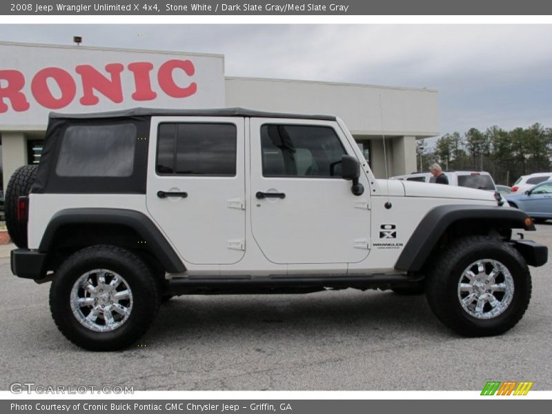 Stone White / Dark Slate Gray/Med Slate Gray 2008 Jeep Wrangler Unlimited X 4x4