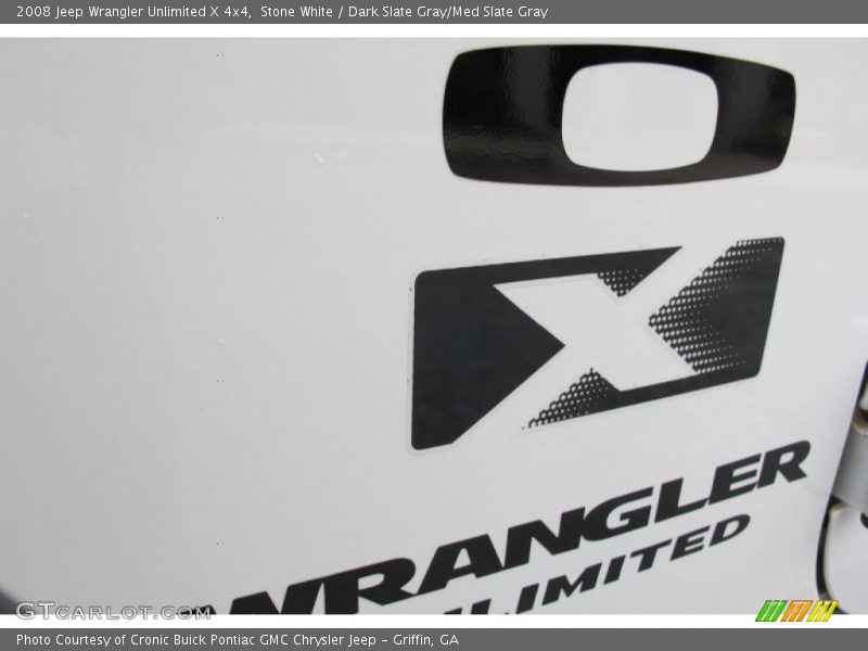 Stone White / Dark Slate Gray/Med Slate Gray 2008 Jeep Wrangler Unlimited X 4x4