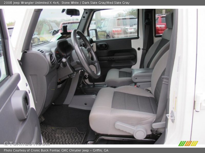 Stone White / Dark Slate Gray/Med Slate Gray 2008 Jeep Wrangler Unlimited X 4x4