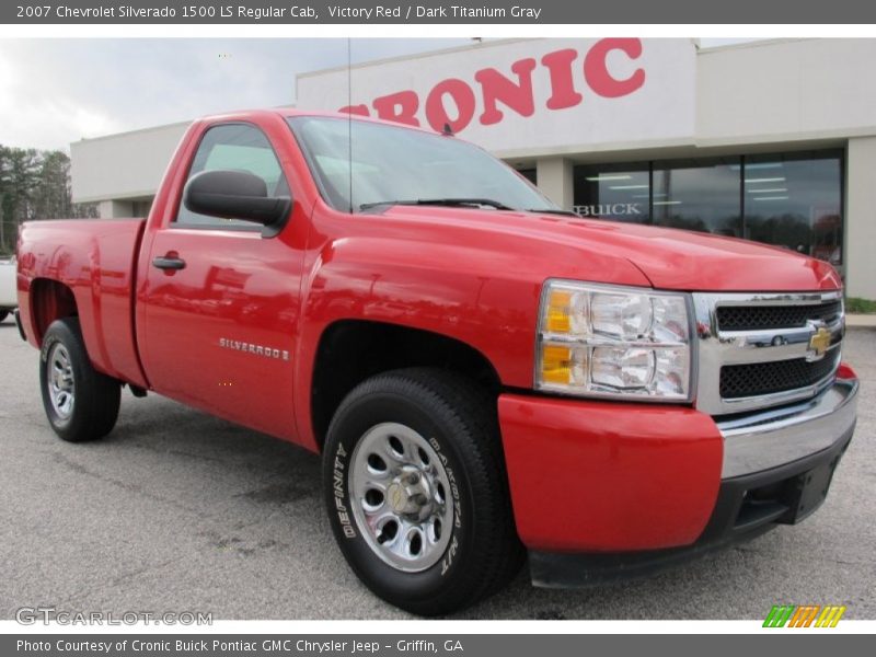 Victory Red / Dark Titanium Gray 2007 Chevrolet Silverado 1500 LS Regular Cab