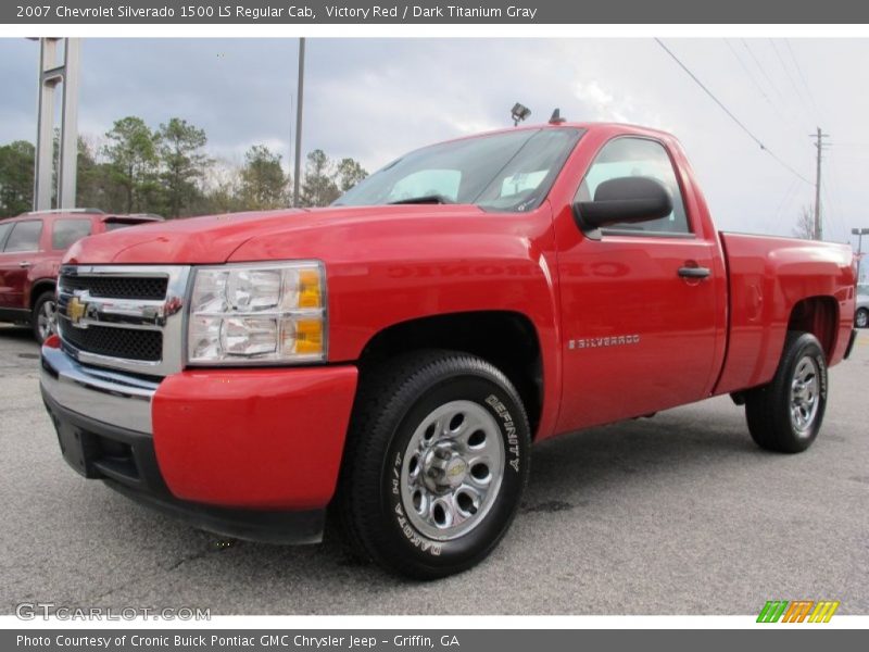 Victory Red / Dark Titanium Gray 2007 Chevrolet Silverado 1500 LS Regular Cab