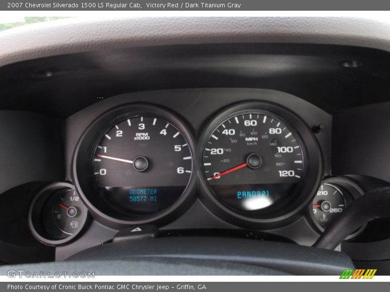 Victory Red / Dark Titanium Gray 2007 Chevrolet Silverado 1500 LS Regular Cab