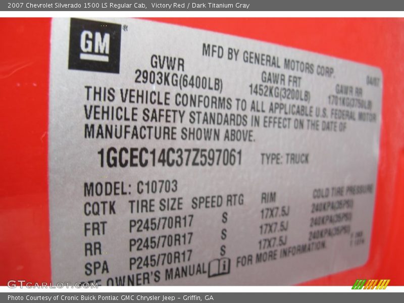 Victory Red / Dark Titanium Gray 2007 Chevrolet Silverado 1500 LS Regular Cab