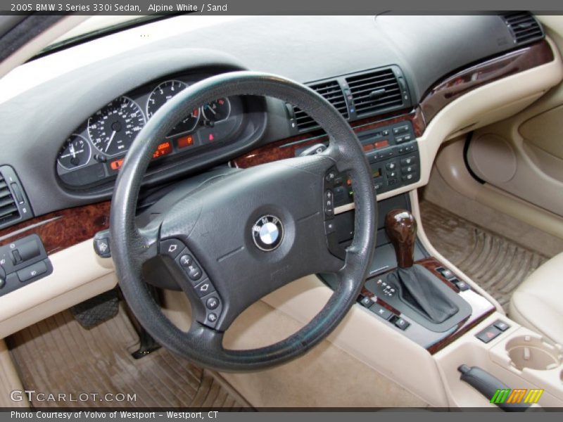 Alpine White / Sand 2005 BMW 3 Series 330i Sedan