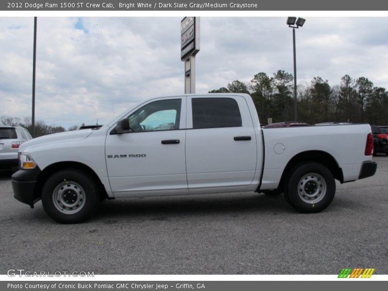 Bright White / Dark Slate Gray/Medium Graystone 2012 Dodge Ram 1500 ST Crew Cab