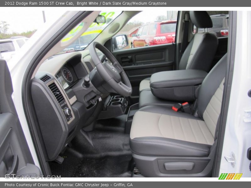 Bright White / Dark Slate Gray/Medium Graystone 2012 Dodge Ram 1500 ST Crew Cab