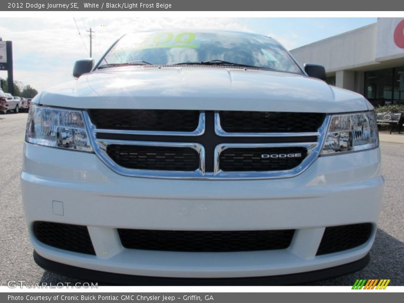 White / Black/Light Frost Beige 2012 Dodge Journey SE