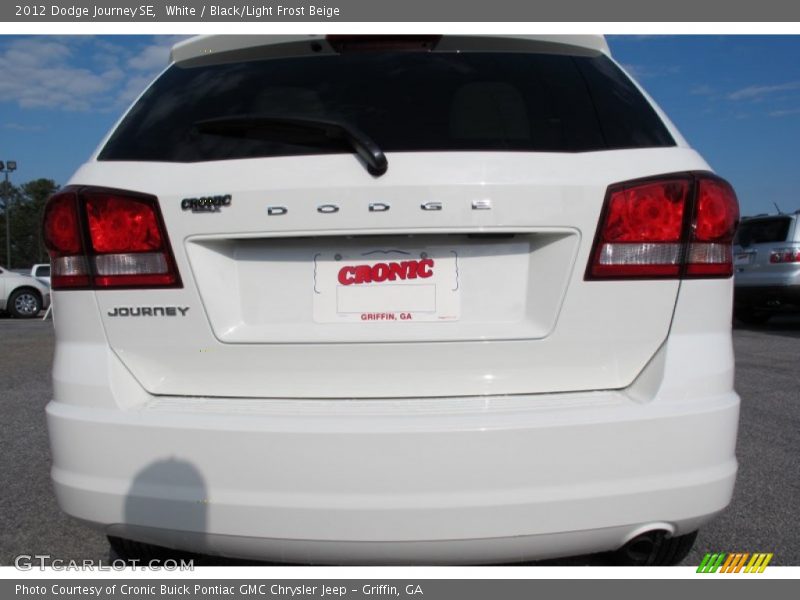White / Black/Light Frost Beige 2012 Dodge Journey SE