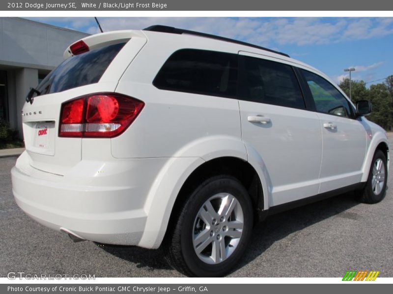 White / Black/Light Frost Beige 2012 Dodge Journey SE