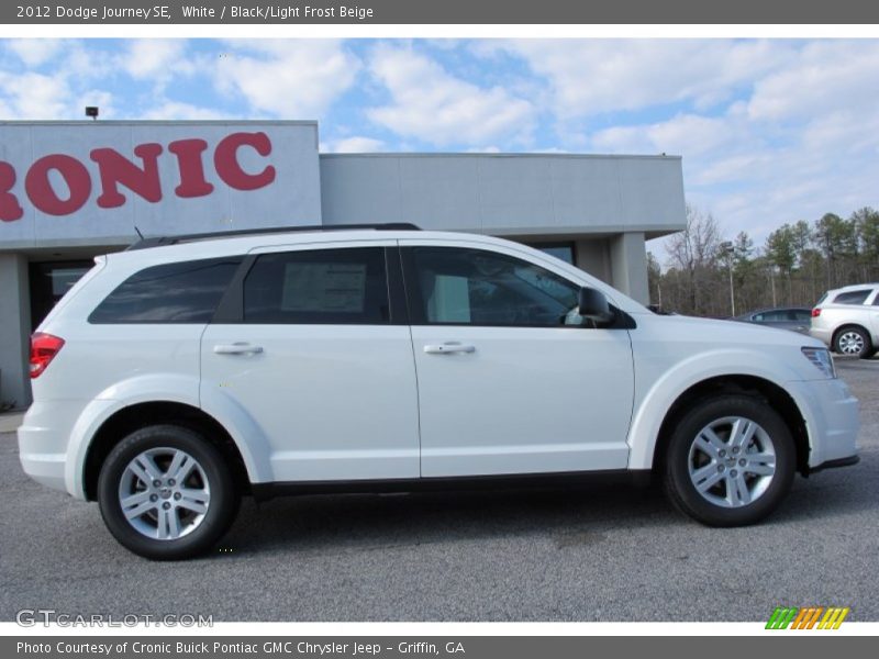 White / Black/Light Frost Beige 2012 Dodge Journey SE