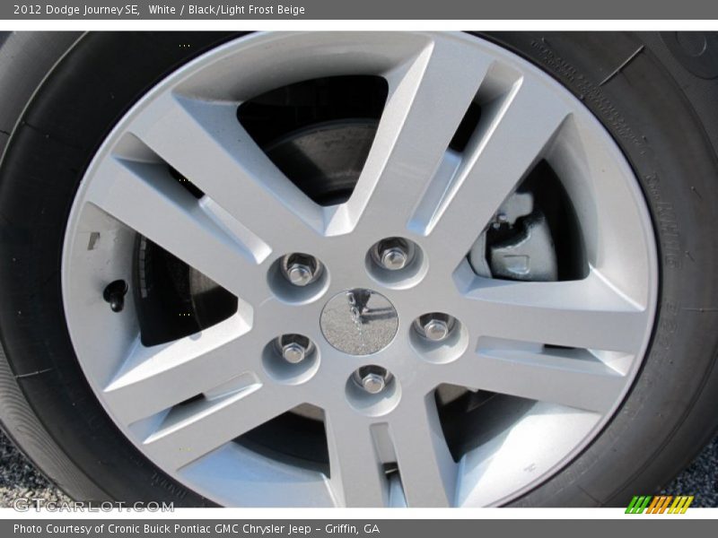 White / Black/Light Frost Beige 2012 Dodge Journey SE