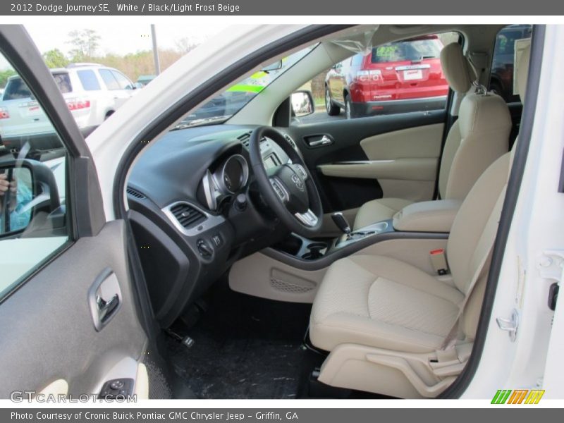 White / Black/Light Frost Beige 2012 Dodge Journey SE