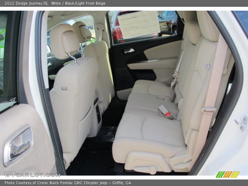 White / Black/Light Frost Beige 2012 Dodge Journey SE